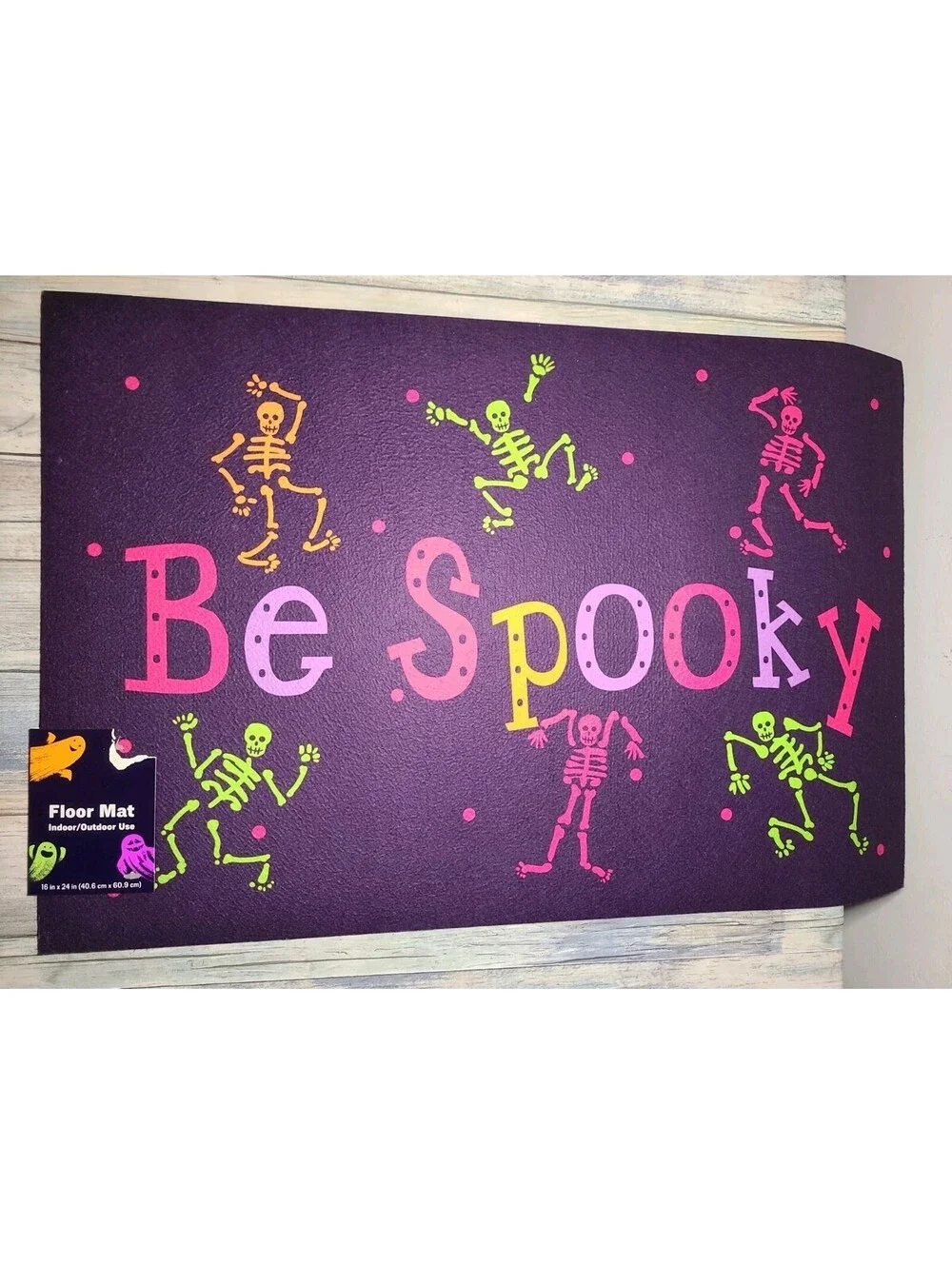 Be Spooky Floor Mat With Skeletons